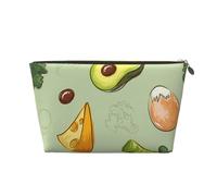 Doodle Brócoli Queso Aguacate, Bolsa de Maquillaje Bolsa de cosméticos Bolsa de artículos de tocador de Viaje portátil Bolsa de artículos de tocador