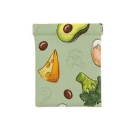 Doodle Brócoli Queso Aguacate, Squeeze Top Wallet Bolsa de Almacenamiento para Mujer Monedero pequeño Bolsa de Cambio