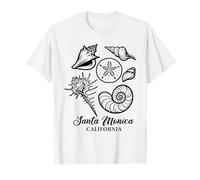 Doodle Conchas Marinas Santa Mónica California Bombardeo Camiseta