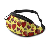 Doodle Cute Sketch Love Heart Casual Fanny Riñonera Riñonera Cinturón Deportivo Ligero Ajustable para Deportes Correr Senderismo Ciclismo Caminar