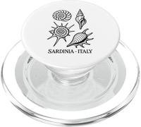 Doodle Line Art Conchas Marinas Cerdeña Italia Bombardeo PopSockets PopGrip para MagSafe