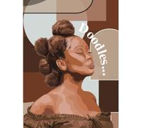 “Doodles...” Sketchbook for Black Women & Creatives - 8.5" x 11": Hardcover Notebook with 200 Blank Pages & Empowering Quotes