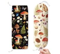 Doodlream 2 soportes para bolsas de plástico para plantas de hongos, organizador de bolsas de comestibles colgantes con cordón en la parte inferior, 58,5 x 23 cm, dispensador de bolsas de
