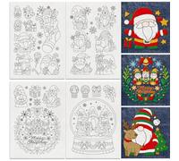 DOODLREAM Gonks - Estabilizadores de patrones de bordado de gnomos de Navidad, 29,7 x 21 cm, soluble en agua, adhesivo de bordado y puntada, 4 hojas de papel de bordado para coser a mano