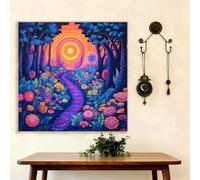 Doofeyaa 5D Diamond Painting Adultos, Pintura de Diamantes Color, Bosque Diamond Painting Kit Completo, Diamante Cristal Artes Bordado Punto de Cruz Diamante Dibujos para Principiantes 70x70cm G8-49