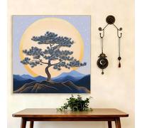 Doofeyaa 5D Diamond Painting Adultos, Pintura de Diamantes Japón, Árbol Diamond Painting Kit Completo, Diamante Cristal Artes Bordado Punto de Cruz Diamante Dibujos para Principiantes 65x65cm G8-820