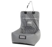 DOOG Asiento de Coche para Perros Gris, 50x56 CM, Hasta 15 KG, Lavable, Cama