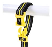 DOOG Correa Para Perros CLIP-IT Bolt Negro/Amarillo 1,30-1,60m Ajustable