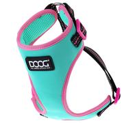 DOOG Neopreno Arnés Rin Tin Verde / Fucsia, Ajustable, para Perros, High-Vis