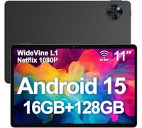 DOOGEE 2025 Android 15 Tablets U11 Tablet 11 Pulgadas, 16GB RAM+128GB ROM (TF 2TB), 8580mAh, Octa Core,5G WiFi Android Tablets| Widevine L1 | Netflix | Bluetooth 5.0 | 13MP+5MP | GPS | OTG - Negro