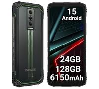 DOOGEE Blade 10 Energy movil irrompible Android 15, Ultrafino 10.7mm, Smartphone Resistente 4G, 24GB+128GB/TF 2TB, Batería 6150mAh, 6.56" HD+ 90Hz, 4G Dual SIM/NFC/GPS/OTG/Face ID/IP68/IP69K