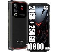 DOOGEE Blade 10 MAX 4G Rugged Smartphone, 10300 mAh / 18 W Batterie, 20 Go + 256 Go, 6,56 '' HD+, 50 MP AI Appareil Photo + 8 MP, Android 14 Téléphone étanche, NFC IP68 Noir