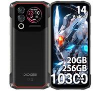 DOOGEE Blade 10 MAX Movil Irrompible, 20GB+256GB/ 2TB Móvil Resistente Android 14, 10300mAh Móvil Rugerizado, 6.56'' con Pantalla Trasera IPS de 1,54 Rugged Smartphone, 50MP+8MP, NFC/Face ID/IP68