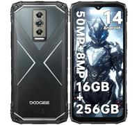 DOOGEE Blade 10 Pro(2024) Telefono Movil Resistente Android 14, 16GB+256GB(2TB) Movil Irrompible, 6.56'' HD+ Display, 50MP+8MP Camera Movil Todoterreno 5150mAh, 3 Card Slots/IP68/ 69K/NFC/Face ID/OTG