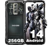 DOOGEE Blade 10 Ultra(2024) Téléphone Portable Incassable Android 14, 20GO+256GO(2TO) Smartphone Incassable, 6.56'' HD+, 50MP+8MP Téléphone de Chantier 5150mAh, 3 Card Slots/IP68/IP69K/NFC/Face ID/OTG
