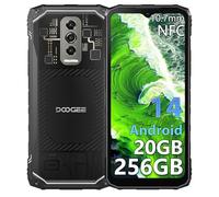 DOOGEE Blade10 Ultra Telefono Movil Irrompible, 20GB+256GB/2TB 6.56" Movil Resistente Android 14, 10.7mm Cámara 50MP+8MP Móvil Todoterreno 4G, Octa Core Smartphone 5150mAh/IP68/NFC/Face ID/Huella 2025