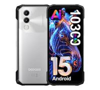 DOOGEE Blade 20 Android 15 Móvil Resistente 4G,10300mAh 18W,20GB+128GB/2TB Móvil Todoterreno,15.8 mm Smartphone,16MP cámara,6.6”HD+Pantalla IPS Punch,3 Ranuras/IP68/NFC/OTG/GPS/Face ID (Titanio)