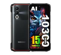 DOOGEE Blade 20 Android 15 Móvil Resistente 4G,10300mAh 18W,20GB+128GB/2TB Móvil Todoterreno,15.8 mm Smartphone,16MP cámara,6.6”HD+Pantalla IPS Punch,3 Ranuras/IP68/NFC/OTG/GPS/Face ID (Negro)