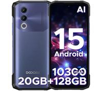 DOOGEE Blade 20 Móvil Resistente Android 15, 20GB RAM+128GB ROM/2TB, Movil Irrompible 10300mAh,6,6" FHD+ 90Hz Teléfono Móvil irrompible, 16MP+8MP Cámara, Widevine L1/IP68IP69K/GPS/Face ID-2025