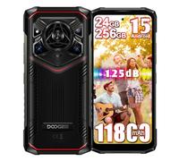 DOOGEE Blade 20 Pro Móvil Resistente 4G, 11800mAh 18W Todoterreno 2025, 24GB+256GB(2TB), 50MP IA Cámara,6.6''HD+, 156DB Speaker, Teléfono Resistente,Triple Slot/IP68/NFC/OTG/GPS/Face ID (Rojo)