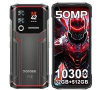 DOOGEE Blade 20 Ultra Telefono Resistente-10300mAh, 32GB+512GB Irrompible Android 14, 1.54" Pantalla Trasera Multifuncion, 50MP+8MP 6.6'', Face ID/Ranuras para Tarjetas Triples/IP68