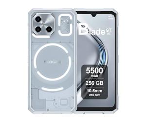 DOOGEE Blade GT 5G Telephone Incassable, 32 Go RAM + 256 Go ROM, Batterie 5500mAh, Écran 6.72 Pouces FHD+ 120Hz, AI Camara 48MP, Octa-Core 6nm, Android 14, Double SIM, NFC, Ultra Mince, 2024 - Argent