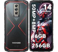 DOOGEE Blade10 MAX Telephone Portable Incassable, 10300mAh, 90Hz 6.56” HD+ & 1.54” Écran Arrière, 32GB+256GB/2TB, 50MP Caméra, Android 15 Smartphone Incassable, 3 Fentes pour Carte/NFC/OTG/IP68, Noir