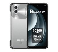 DOOGEE Blade10 Power Móvil Resistente, Bateria 10300mAh, 24GB RAM + 256GB ROM, Pantalla 6.6 Pulgadas HD+ 90Hz, AI Camara 50MP, Octa Core, Android 14, Dual SIM, NFC, Libres, 2024 - Plata