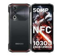 DOOGEE Blade10 Power Teléfono Móvil Irrompible Libre Android 14, Movil Resistente 10300mAh/18W, 24GB+256GB/TF 2TB, Pantalla 6,6'' HD+, Cámara AI 50MP, 3 Ranuras/Widevine L1/NFC/GPS/Face ID Huella 2025