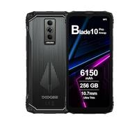 DOOGEE Blade10 Pro Energy Móvil Rugerizado Android 15, 6GB RAM+256GB ROM, 6150mAh, 6.56" HD+ 90Hz IPS, 50MP AI Camara, Octa Core, Dual SIM, NFC, Telefonos Movil Resistente Libres, 2025, Negro