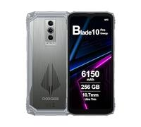 DOOGEE Blade10 Pro Energy Móvil Rugerizado Android 15, 6GB RAM+256GB ROM, 6150mAh, 6.56" HD+ 90Hz IPS, 50MP AI Camara, Octa Core, Dual SIM, NFC, Telefonos Movil Resistente Libres, 2025, Plata