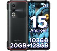 DOOGEE Blade20 Telefono Movil Irrompible, 10300mAh Móvil rugerizado Andriod 15, 6.6'' HD+90Hz 20GB+128GB/2TB, Móvil Resistente Widevine L1/Smartphone 4G Dual SIM/NFC/GPS/3 Ranuras/Face ID 2025
