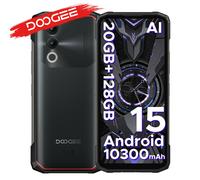 DOOGEE Blade20 - Teléfono robusto con Gemini AI, batería de 10300mAh, pantalla de 6.6" HD+, 20GB de RAM, 128GB de almacenamiento, Versión Global, teléfono inteligente con AI, NFC, Android 15. 4GB 128G