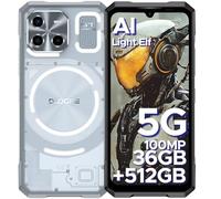DOOGEE BladeGT Ultra 5G Movil Resistente Android14, MTK7300 36GB+512GB, 6,72’’ FHD+ 120Hz, 100MP AI Caméra, 5500mAh/33W, Efecto de Luz LED, NFC/Huella&Face ID/WiFi6/Doble SIM 5G Movil