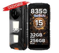DOOGEE Fire 3 Max - Teléfono robusto con Gemini AI, 32GB+256GB, pantalla de 5.5" HD+, luces de camping, batería de 8350mAh, NFC, Android 15, Google Pay 8GB 256GB GRIS