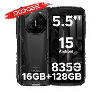 DOOGEE Fire 3 Ultra 5.5" Rugged Phone Gemini AI 8350mAh Battery 24GB (6+18) 256GB Widevine L1 Support Android 15 NFC Mobilephone 6GB 256GB Orange