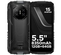 DOOGEE Fire 3 Teléfono Movil irrompible Android 15, 5.5" IPS HD+, 8350mAh,12GB +64 GB/2TB TF movil Resistente,13MP+8MP,Octa Core,NFC/Face ID/GPS/OTG/3,5mm/Widevine L1/IP68&IP69/4G Dual SIM Smartphone