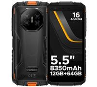 DOOGEE Fire 3 Teléfono Movil irrompible Android 16, 5.5" IPS HD+, 8350mAh,12GB +64 GB/2TB TF movil Resistente,13MP+8MP,Octa Core,NFC/Face ID/GPS/OTG/3,5mm/Widevine L1/IP68&IP69/4G Dual SIM Smartphone