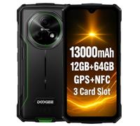 DOOGEE Fire 5 Móvil Rugerizado, 13000mAh, 12GB RAM+64GB ROM, 6.6" HD+ 90Hz, 13MP AI Camera, IP68/IP69K, Android 15, Octa-Core, Dual SIM, NFC, Telefonos Resistente Agua y Golpes, para Exteriores