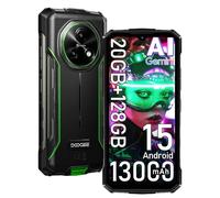DOOGEE Fire 5 Pro 4G Móvil Resistente,20GB+128GB/2TB,13000mAh 18W Android 15 Móvil Irrompible,6.6''HD+90Hz,13MP+8MP AI Cámara,Helio G81/IP68/NFC/OTG/3 Slot/Face ID/GPS (Verde)