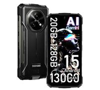 DOOGEE Fire 5 Pro 4G Móvil Resistente,20GB+128GB/2TB,13000mAh 18W Android 15 Móvil Irrompible,6.6''HD+90Hz,13MP+8MP AI Cámara,Helio G81/IP68/NFC/OTG/3 Slot/Face ID/GPS (Gris)