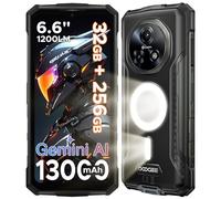 DOOGEE Fire 5 Ultra Telefono Movil Irrompible, 32GB+256GB/2TB 1200LM Móvil Resistente, 13000mAh 6.6" Teléfono Android 15 Linterna para Camping, MTK G81, 48MP AI/4G Dual SIM/Huella&Face ID/NFC