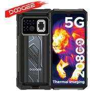 World Premiere DOOGEE Fire 6 Max 5G Rugged Phone Thermal Imaging Dimensity 7050 Flashlight 6.72" 8GB 256GB Green