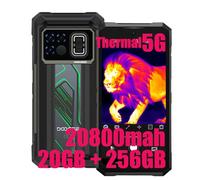 DOOGEE Fire 6 MAX Imágenes Térmicas 5G, 20GB + 256GB, Batería 20800mAh, 6.72" FHD+ Octa Core, Móviles Resistentes 5G Libres, 50MP (Infrarrojos 20MP)+ 16MP AI Smartphones Libres,(Verde)