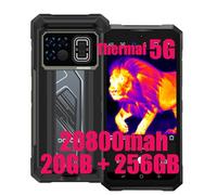 DOOGEE Fire 6 MAX Imágenes Térmicas 5G, 20GB + 256GB, Batería 20800mAh, 6.72" FHD+ Octa Core, Móviles Resistentes 5G Libres, 50MP (Infrarrojos 20MP)+ 16MP AI Smartphones Libres, (Negro)