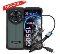 DOOGEE Fire 6 Power Rugged Phone 6.56'' HD+/90Hz 8GB+256GB Android 14 15500mAh Battery 50MP Camera 8GB 256GB Green