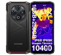 DOOGEE Fire 6 Telefono Movil irrompible 2025 Imagen Térmica,10400mAh Batería 16GB+256GB(TF 2TB) Smartphone 6.56”HD+, Cámara 50MP Movil Resistente Android 14 Octa Core/IP68/OTG/Face ID/Huella/DRM L1