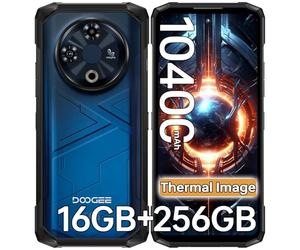 DOOGEE Fire 6 Telephone Portable Incassable avec Thermique Caméra, 16Go(6+10)/256Go Smartphone Incassable Android 14, 50MP+8MP, 10400mAh Antichoc, 6.56" HD+/NFC/Doble Sistema/IP68/4G Triple Slot Carte