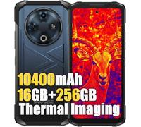 DOOGEE Fire 6 Térmico Móviles Resistentes 4G, 16GB+256GB, Smartphone 10400mAh/18W, 50MP+8MP Phones, 6.56pulgadas, NFC/Face ID, Teléfono Indestructible Azul