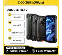 DOOGEE Fire 7 5G teléfono resistente Gemini AI 13000mAh batería 6,6 ''pantalla 64MP cámara dimensión 6300 Android 15 Smartphone NFC 6GB 128GB Orange